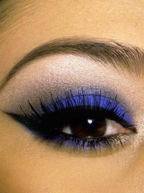 kobalt blauwe make-up